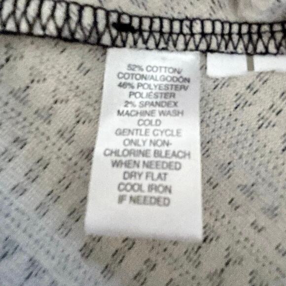 LOFT Drop Waist Geometric Print Knit Dress Women's S | Black White Transitional - Picture 7 of 10